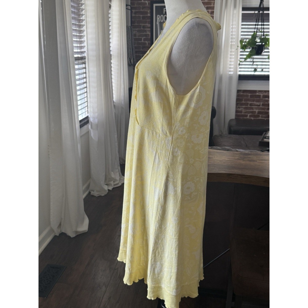 Yellow Sleeveless Wrap-Front Dress - Picture 3 of 6